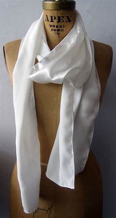 White Silk Scarf
